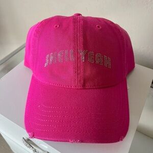 Aerie Pink Rhinestone Embellished Cap • NWT